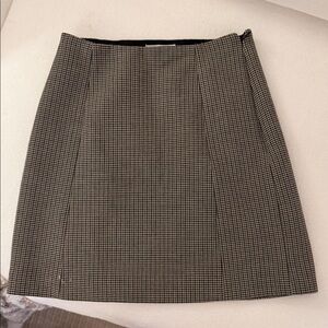 Aritzia Black and White Checkered Skirt
